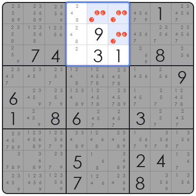 sudoku naked pairs technique